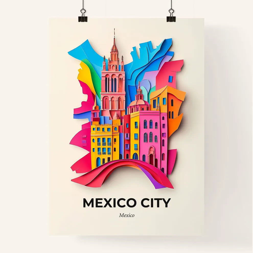 Vivid Mexico City, Mexico, Colorful Poster