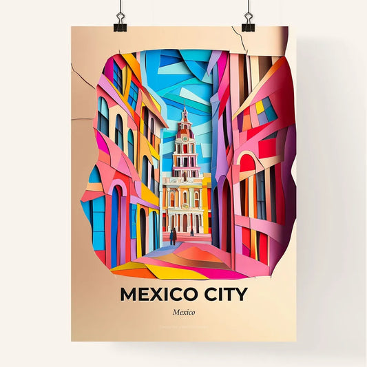 Vivid Mexico City, Mexico, Colorful Poster