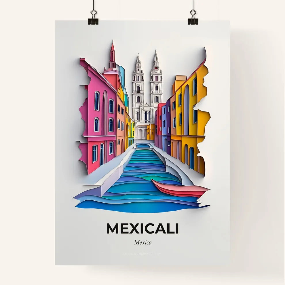 Vivid Mexicali, Mexico, Colorful Poster