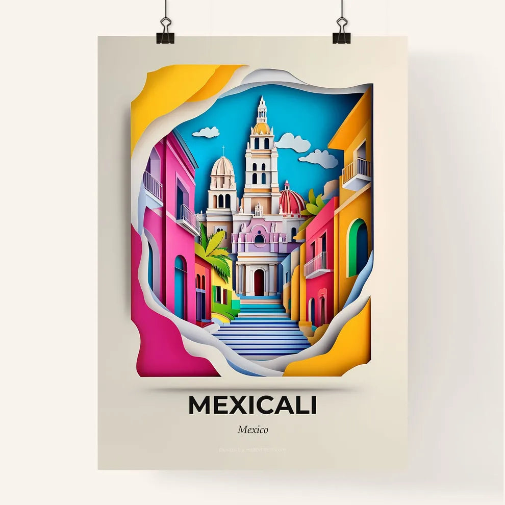 Vivid Mexicali, Mexico, Colorful Poster