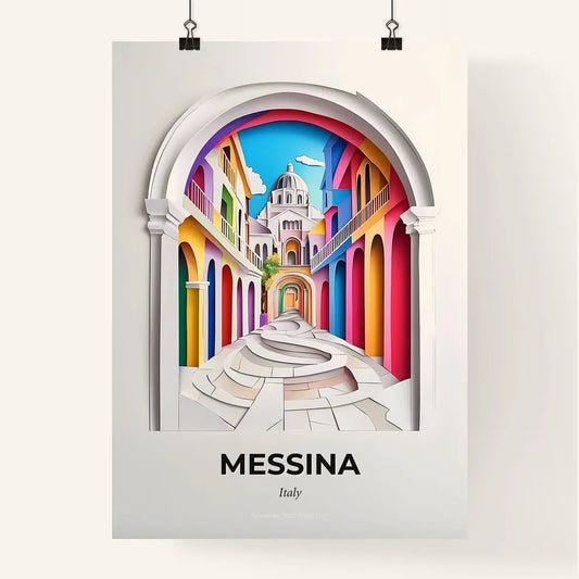 Vivid Messina, Italy, Colorful Poster
