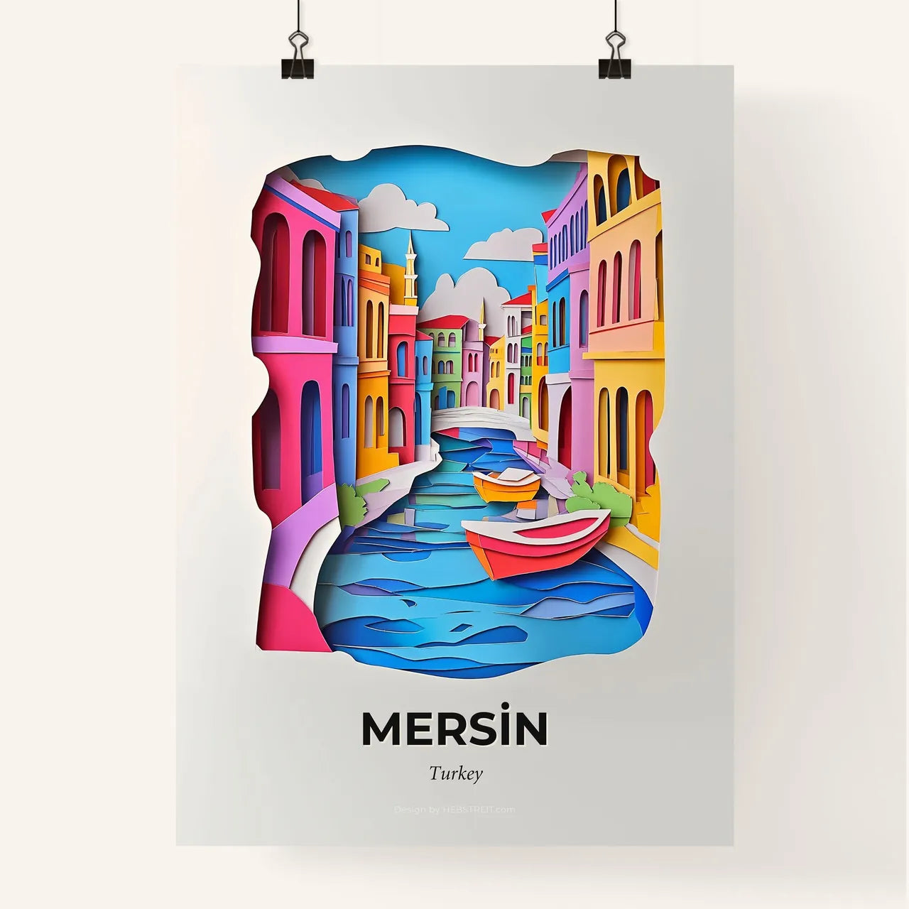 Vivid Mersin, Turkey, Colorful Poster