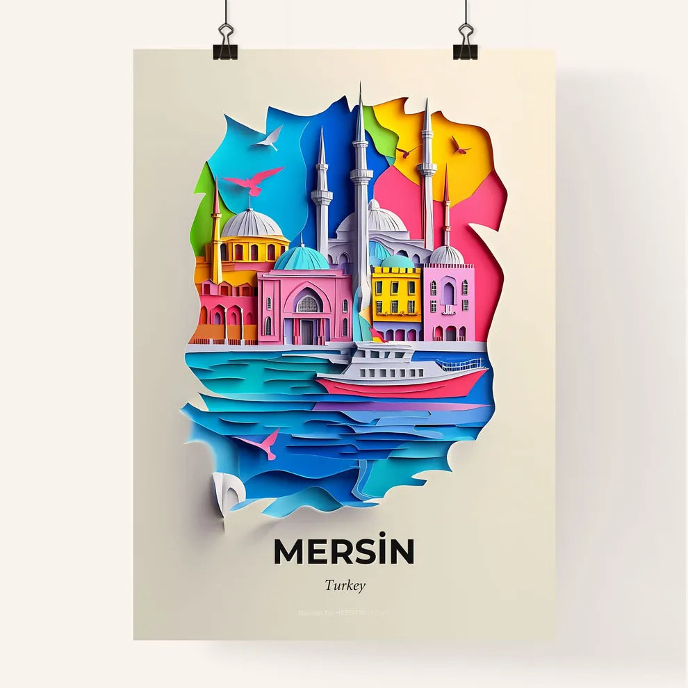Vivid Mersin, Turkey, Colorful Poster