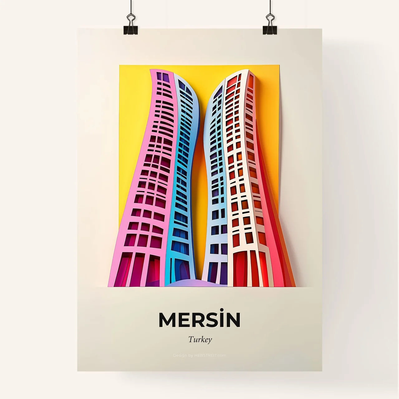 Vivid Mersin, Turkey, Colorful Poster