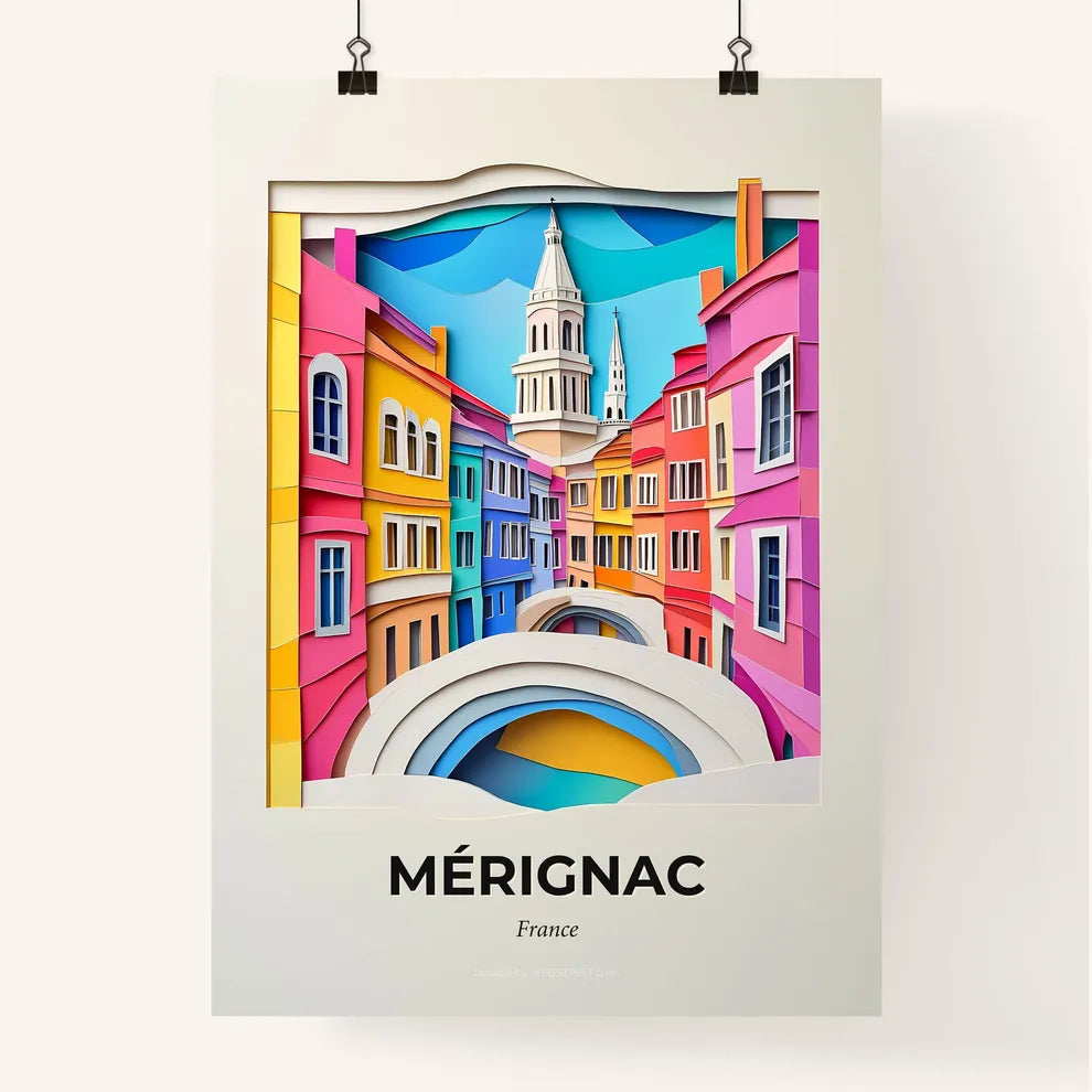 Vivid Mérignac, France, Colorful Poster