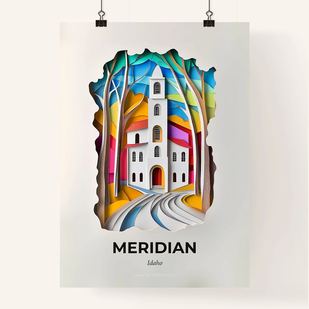 Vivid Meridian, Idaho, Colorful Poster