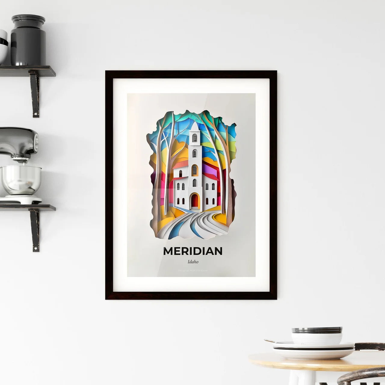 Vivid Meridian, Idaho, Framed Wall Art