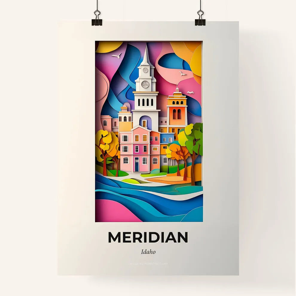 Vivid Meridian, Idaho, Colorful Poster