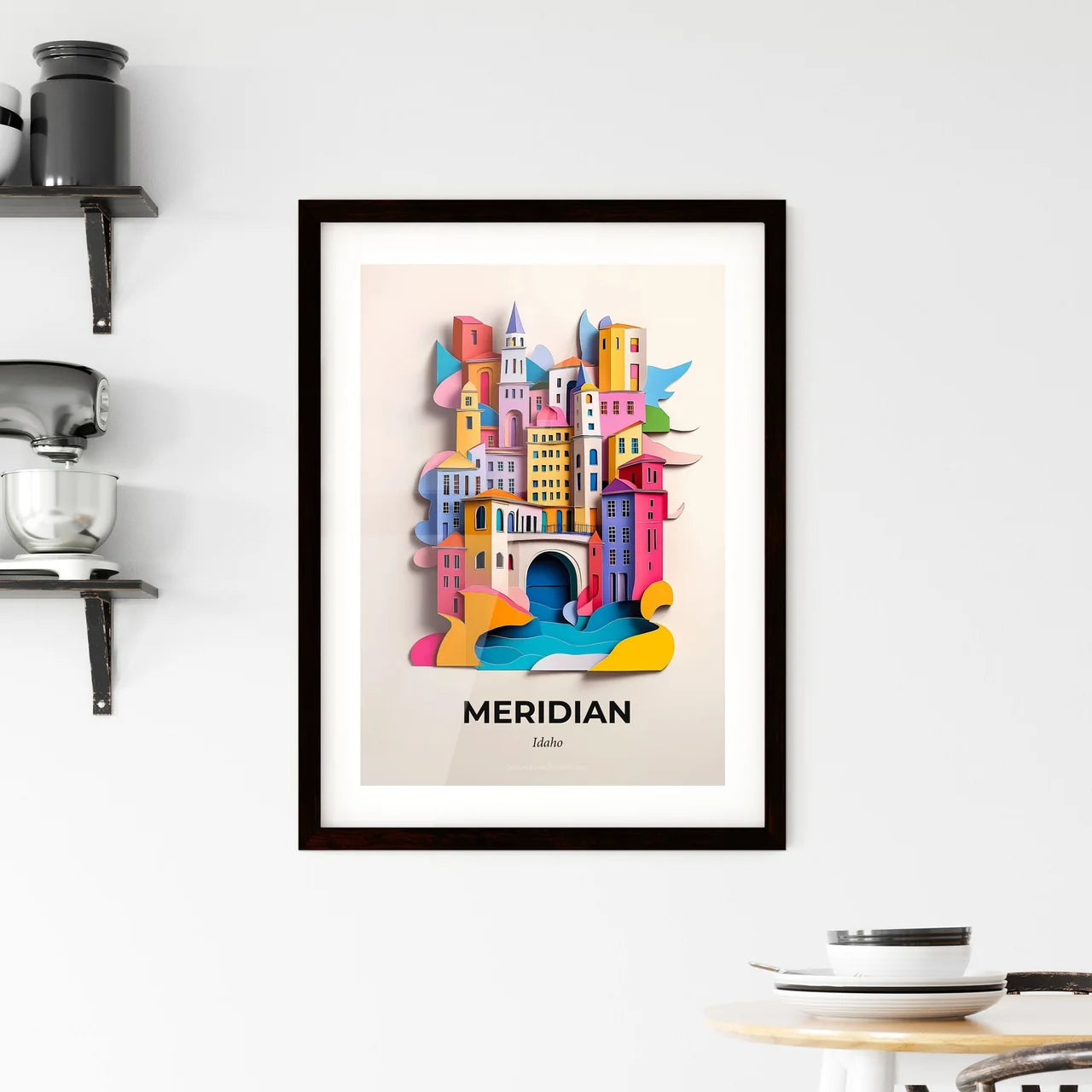 Vivid Meridian, Idaho, Framed Wall Art