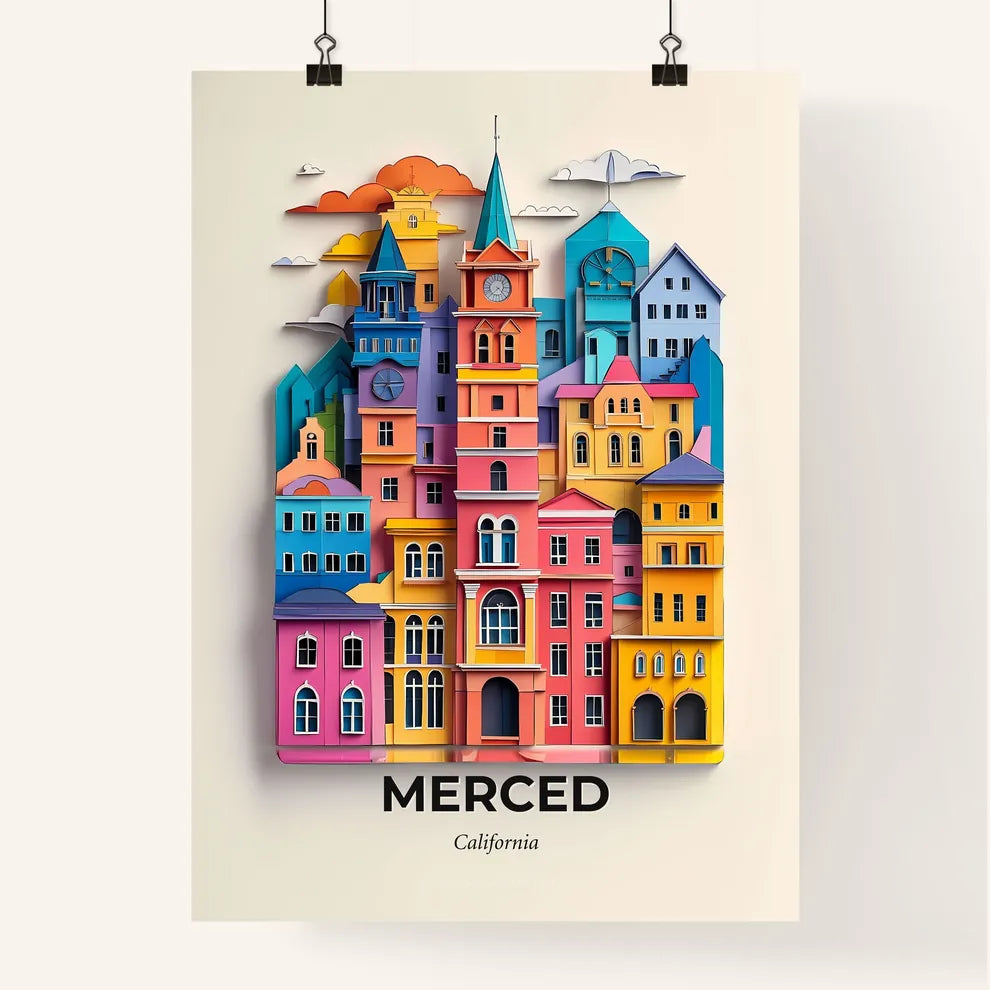 Vivid Merced, California, Colorful Poster