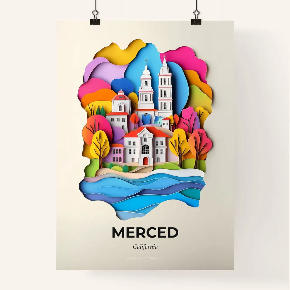 Vivid Merced, California, Colorful Poster
