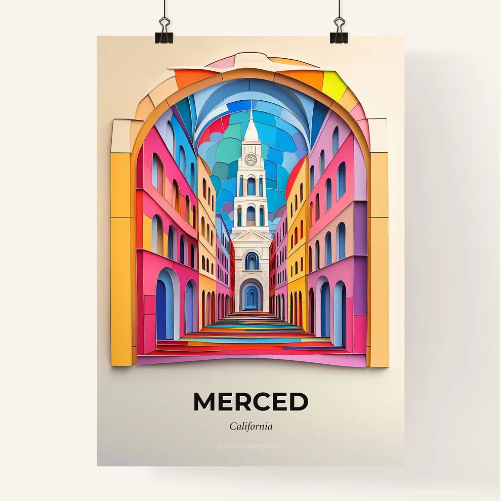 Vivid Merced, California, Colorful Poster