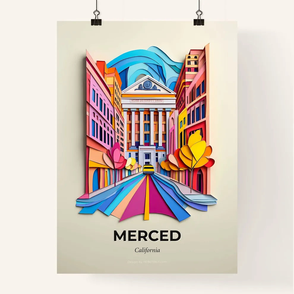 Vivid Merced, California, Colorful Poster