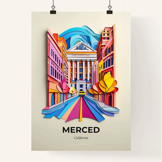 Vivid Merced, California, Colorful Poster