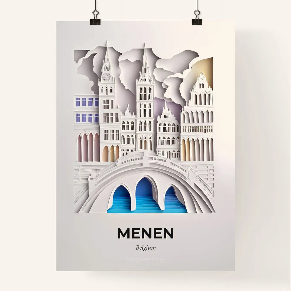 Vivid Menen , Belgium, Colorful Poster