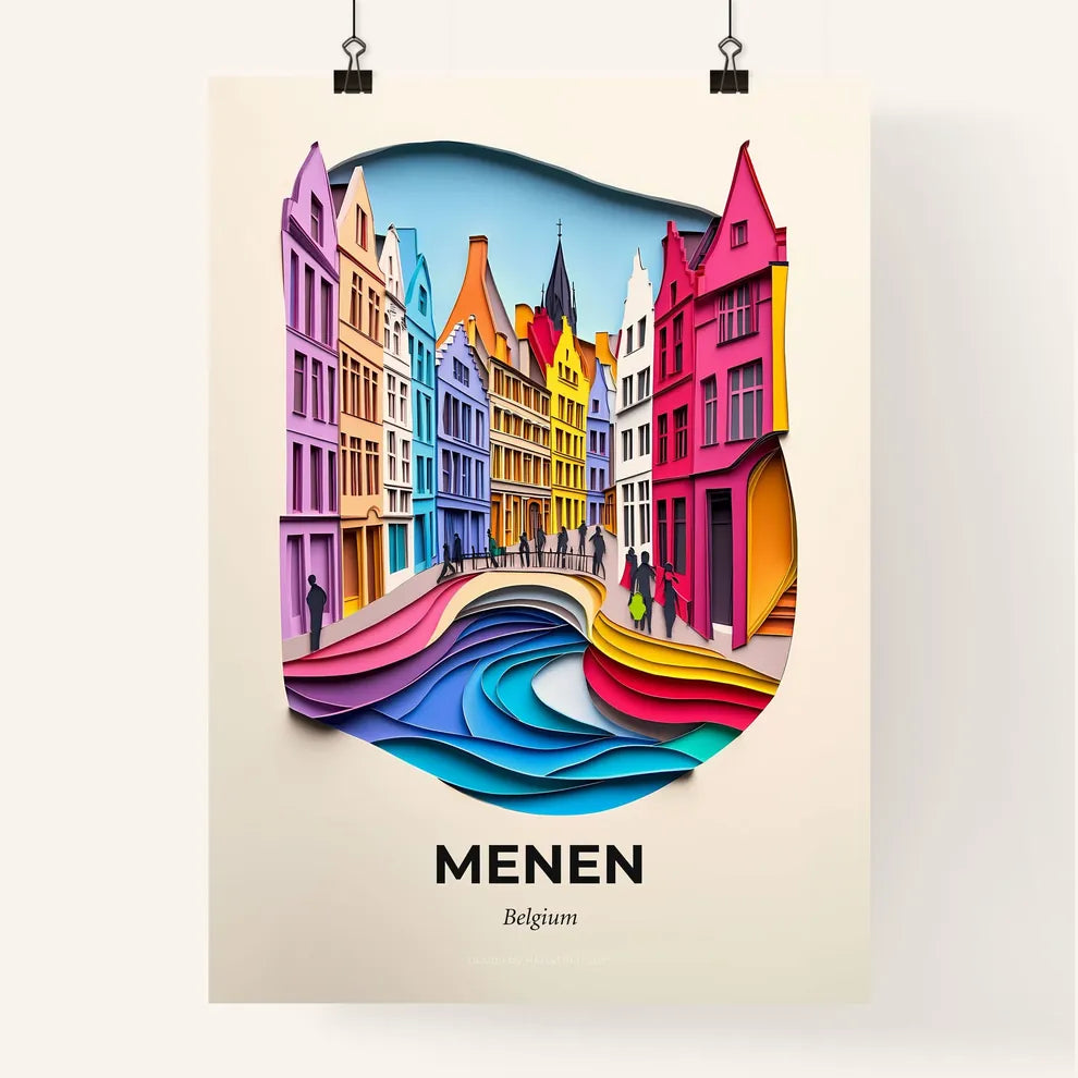 Vivid Menen , Belgium, Colorful Poster