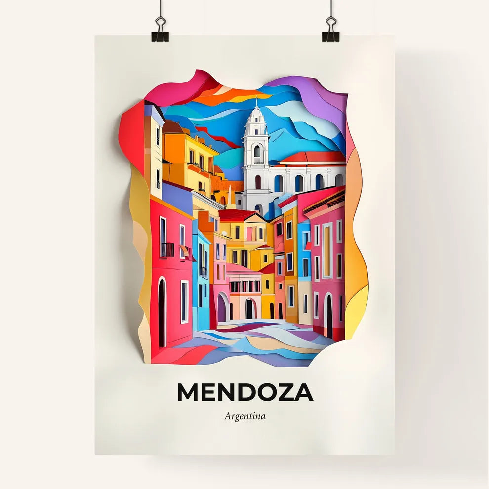 Vivid Mendoza, Argentina, Colorful Poster