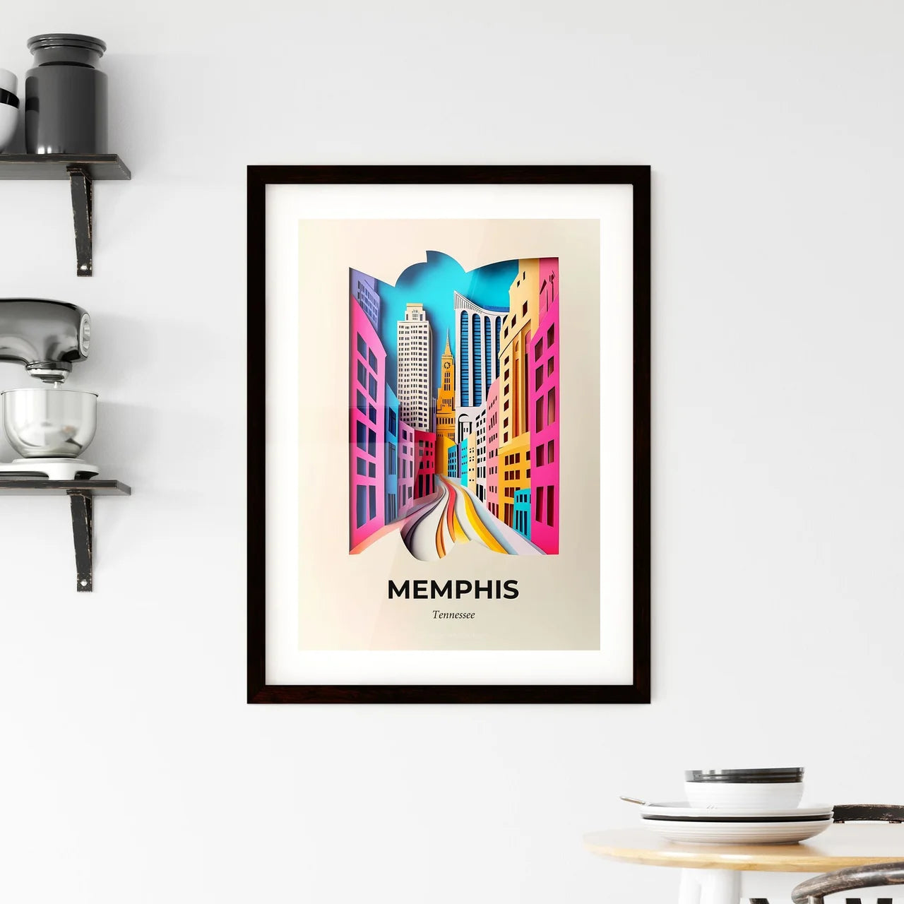 Vivid Memphis, Tennessee, Framed Wall Art