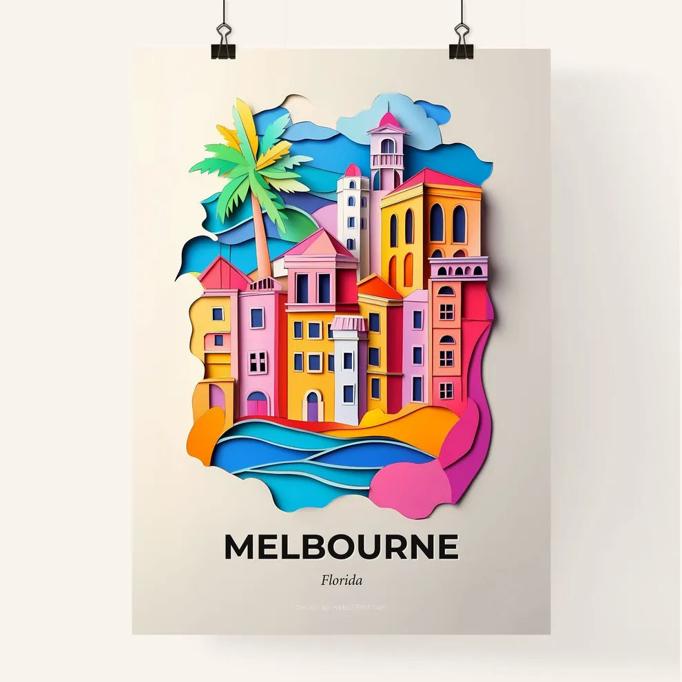 Vivid Melbourne, Florida, Colorful Poster