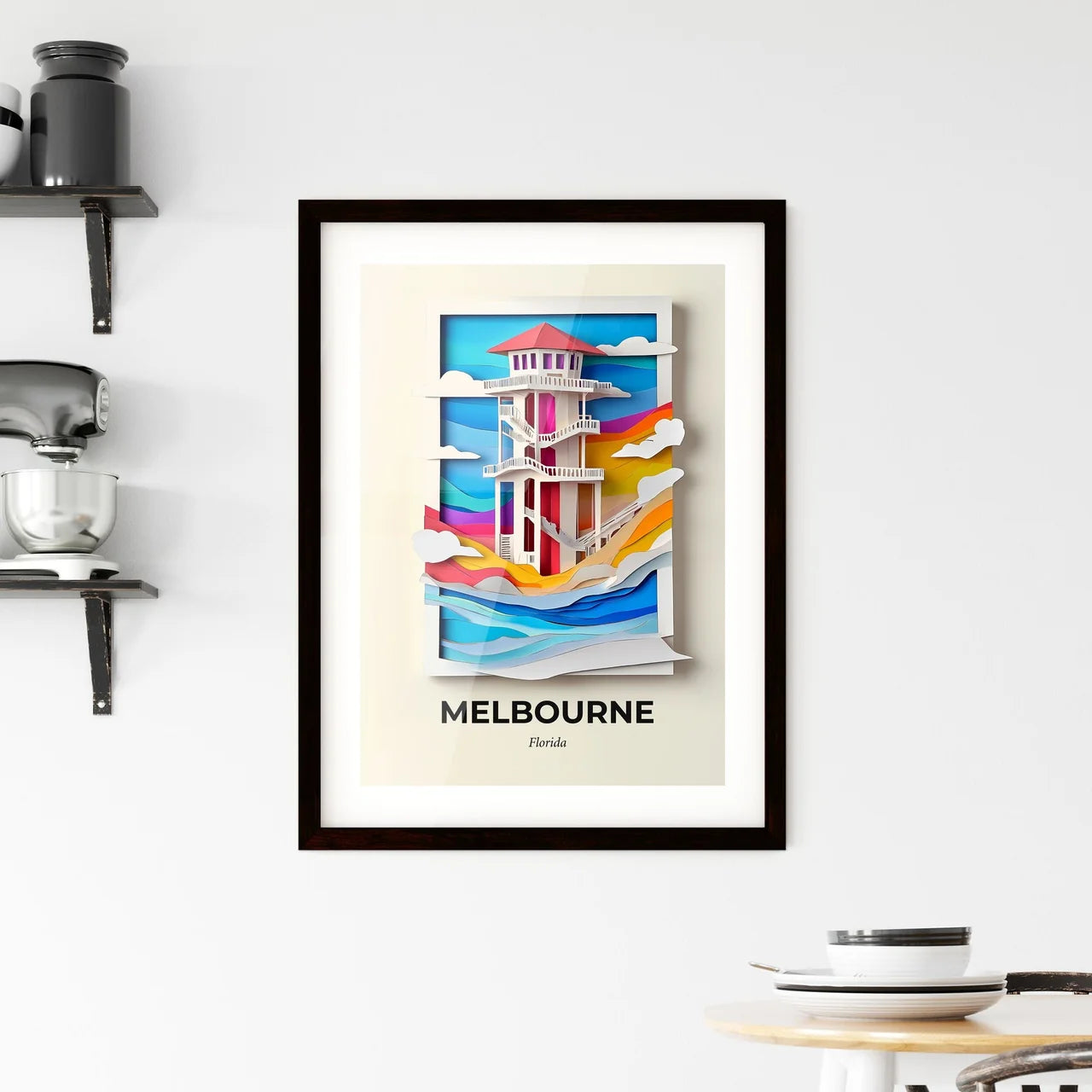 Vivid Melbourne, Florida, Framed Wall Art