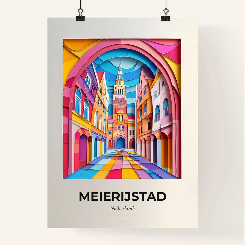 Vivid Meierijstad, Netherlands, Colorful Poster