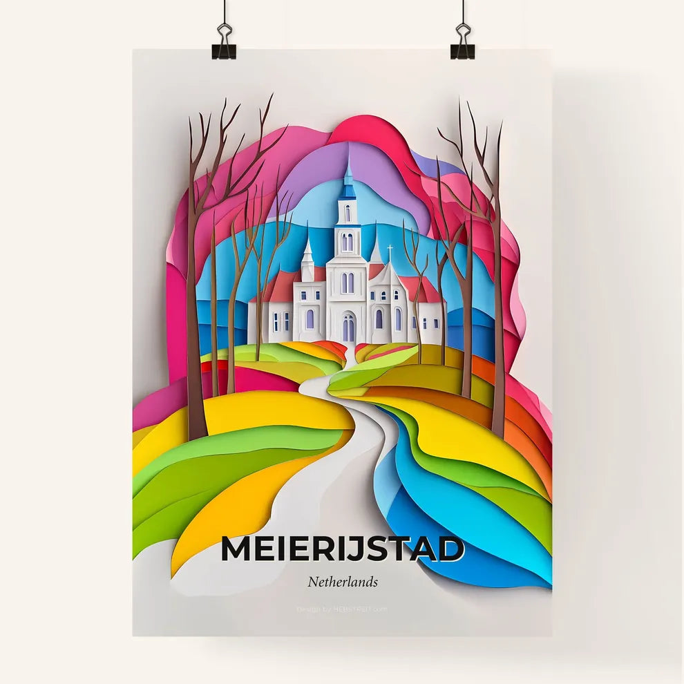 Vivid Meierijstad, Netherlands, Colorful Poster