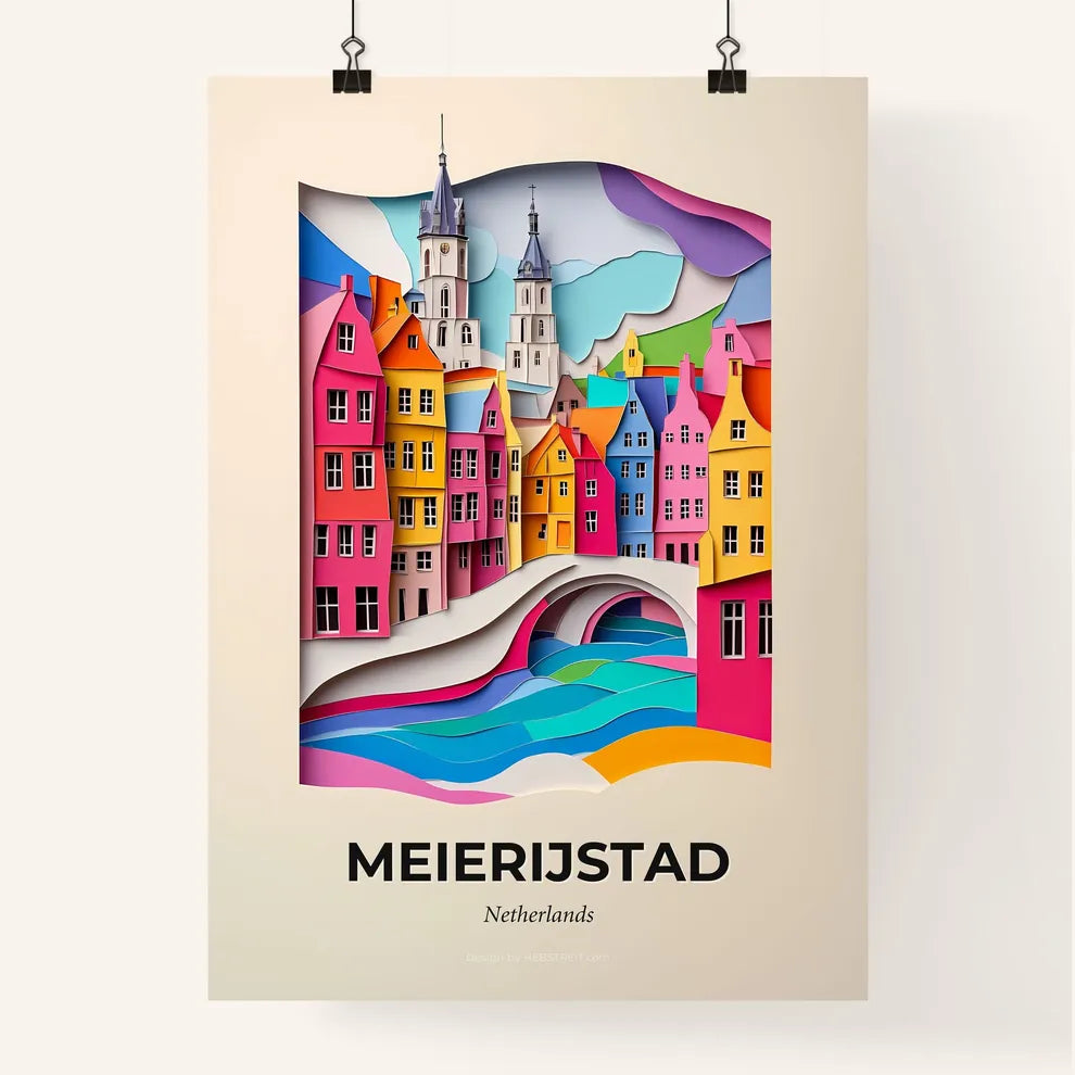 Vivid Meierijstad, Netherlands, Colorful Poster