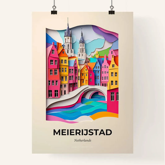 Vivid Meierijstad, Netherlands, Colorful Poster