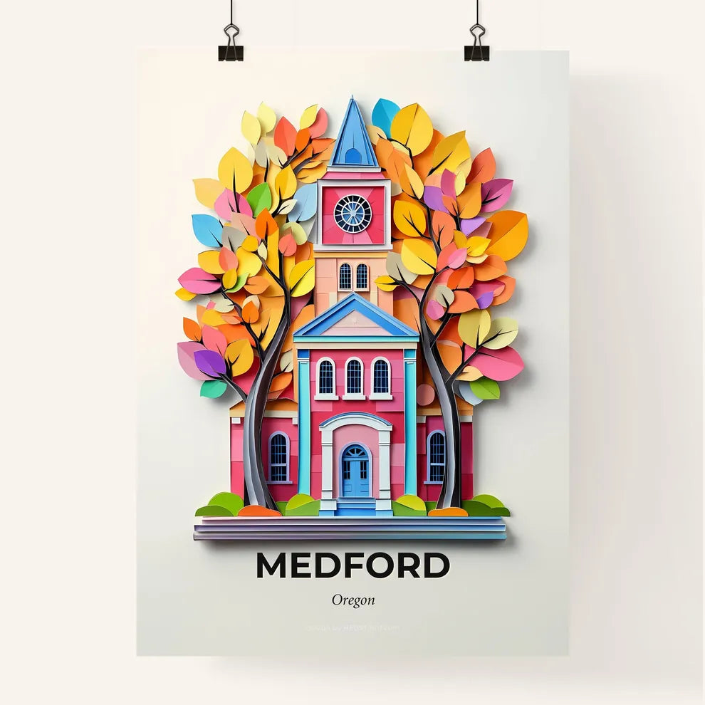 Vivid Medford, Oregon, Colorful Poster