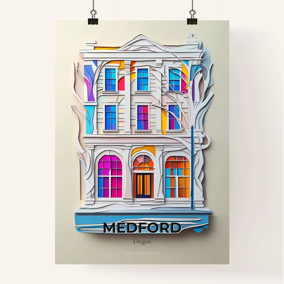 Vivid Medford, Oregon, Colorful Poster