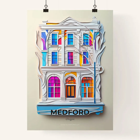 Vivid Medford, Oregon, Colorful Poster