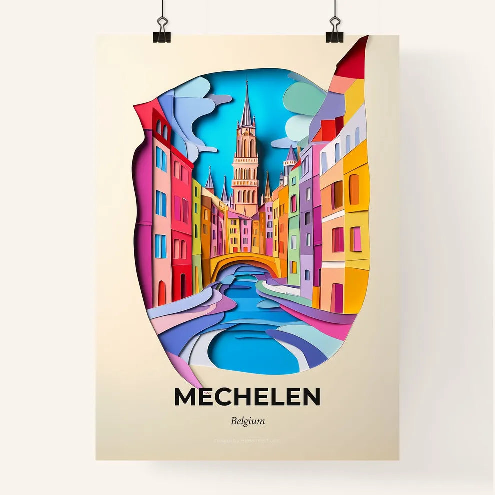 Vivid Mechelen , Belgium, Colorful Poster
