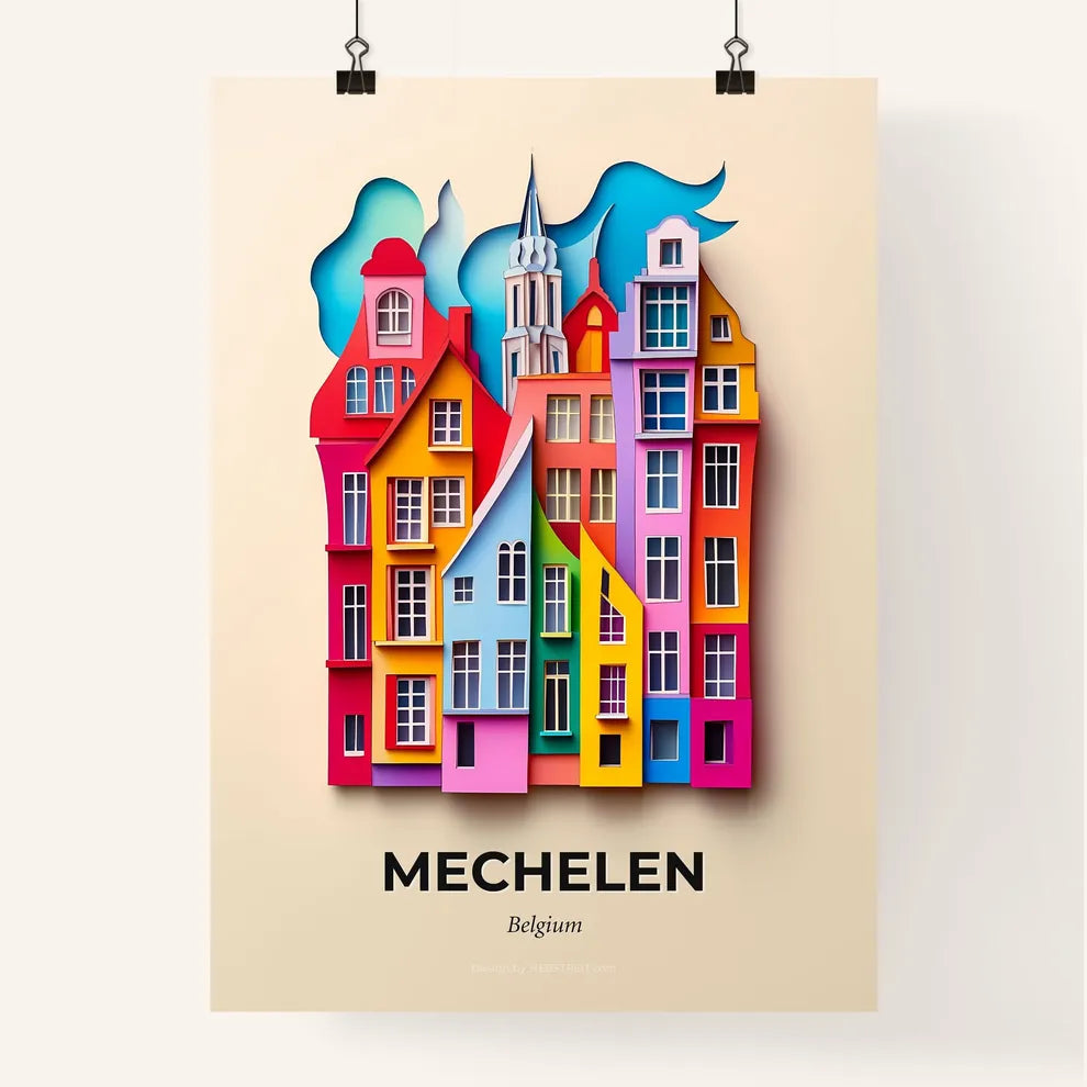 Vivid Mechelen , Belgium, Colorful Poster