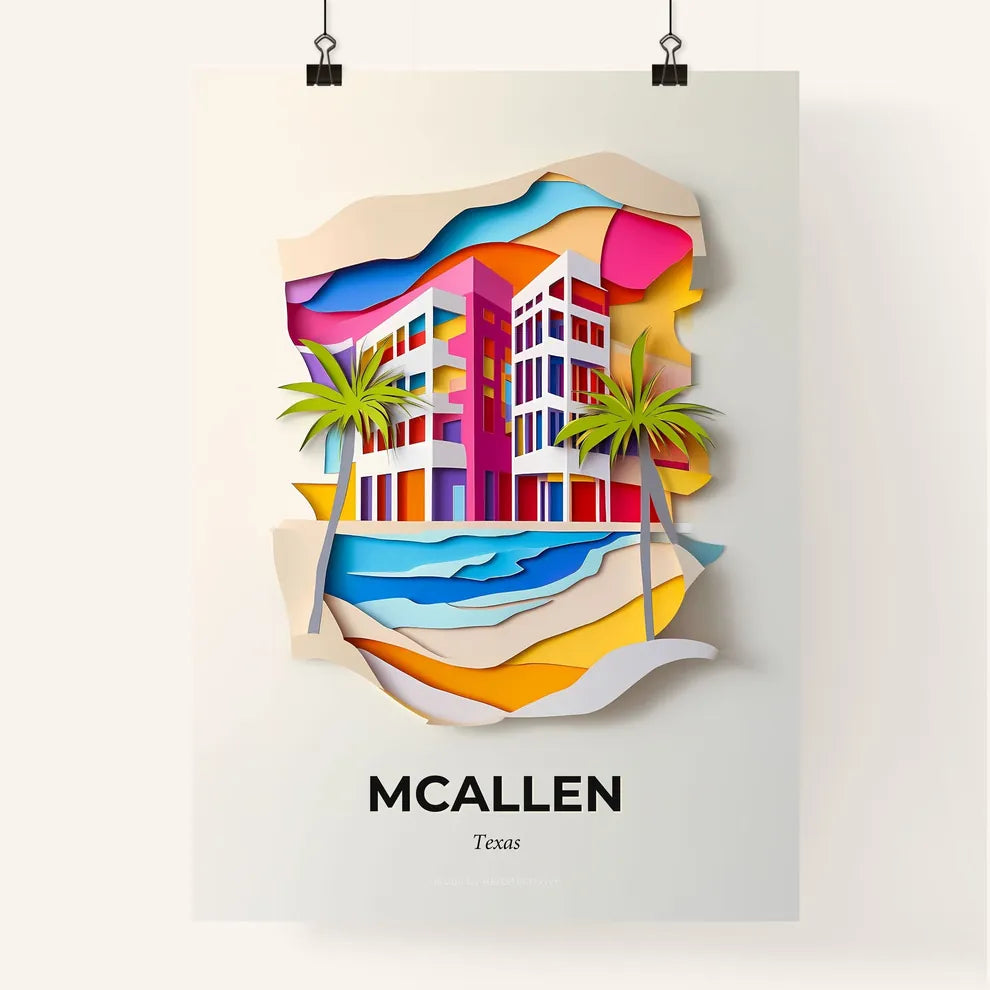 Vivid McAllen, Texas, Colorful Poster