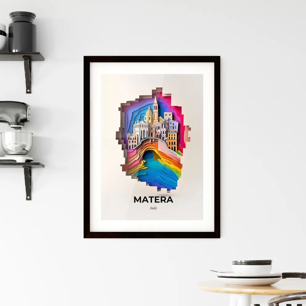Vivid Matera, Italy, Framed Wall Art