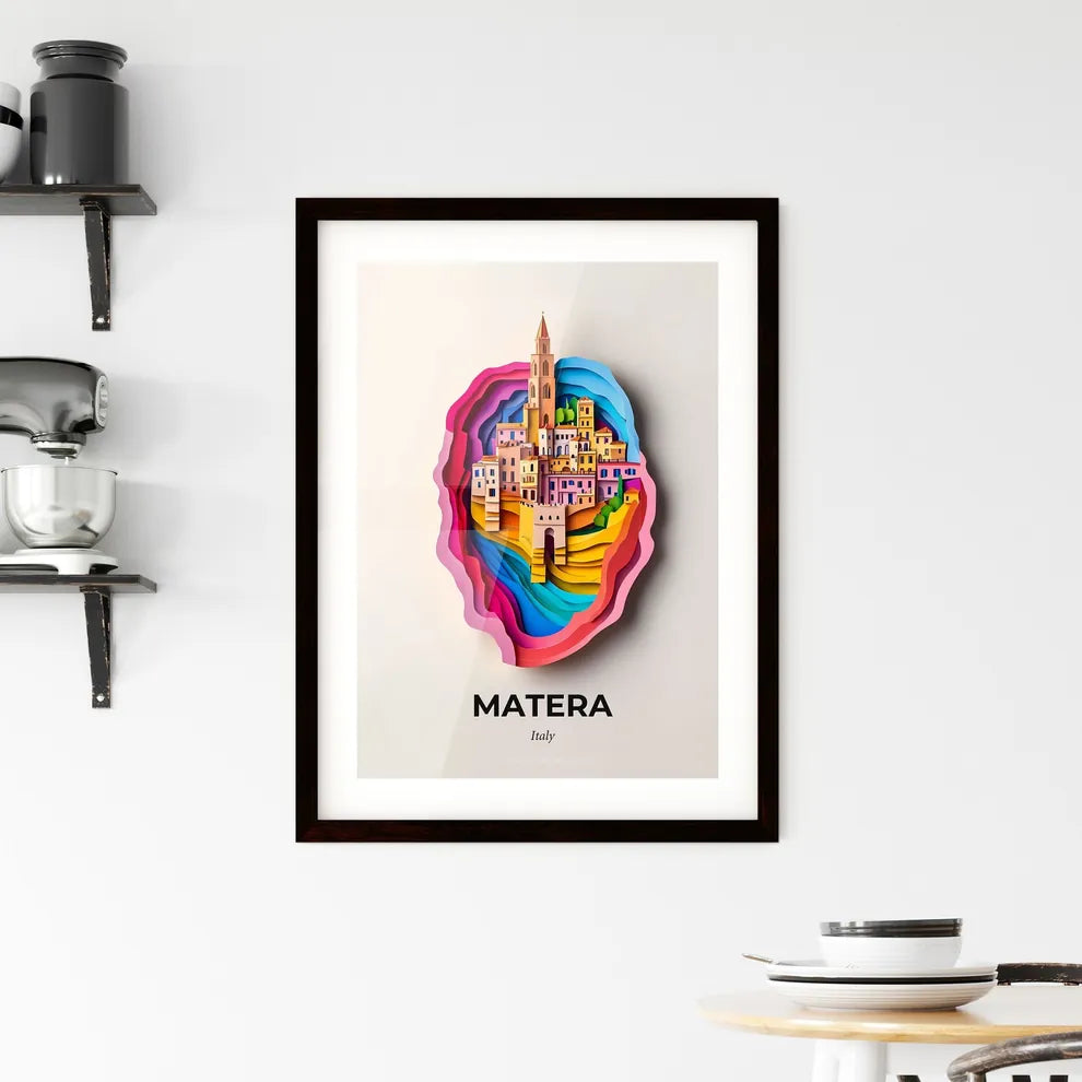 Vivid Matera, Italy, Framed Wall Art