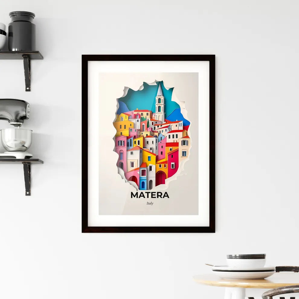 Vivid Matera, Italy, Framed Wall Art