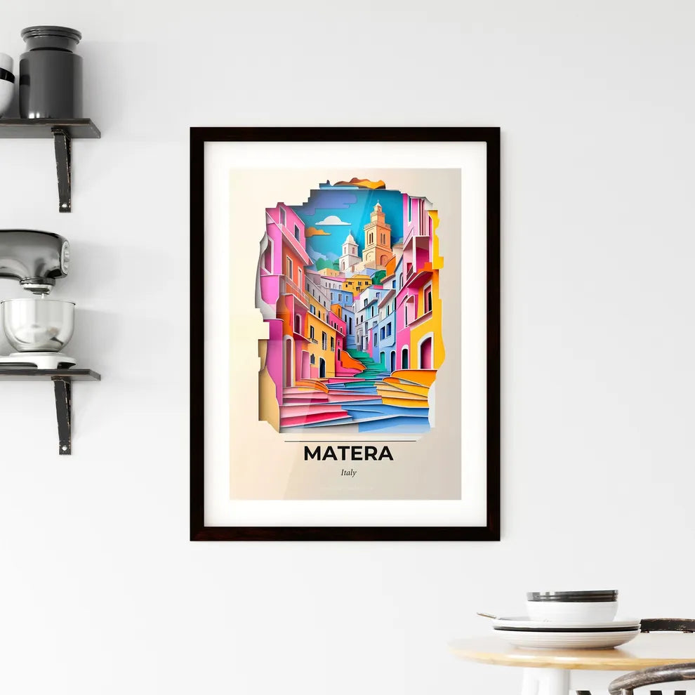 Vivid Matera, Italy, Framed Wall Art