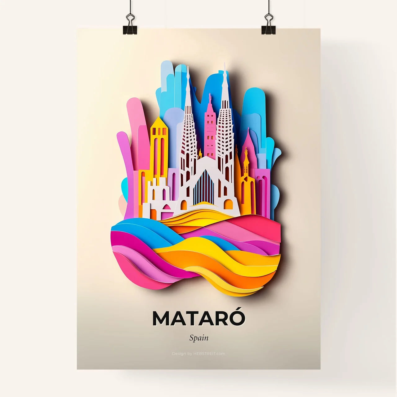 Vivid Mataró, Spain, Colorful Poster