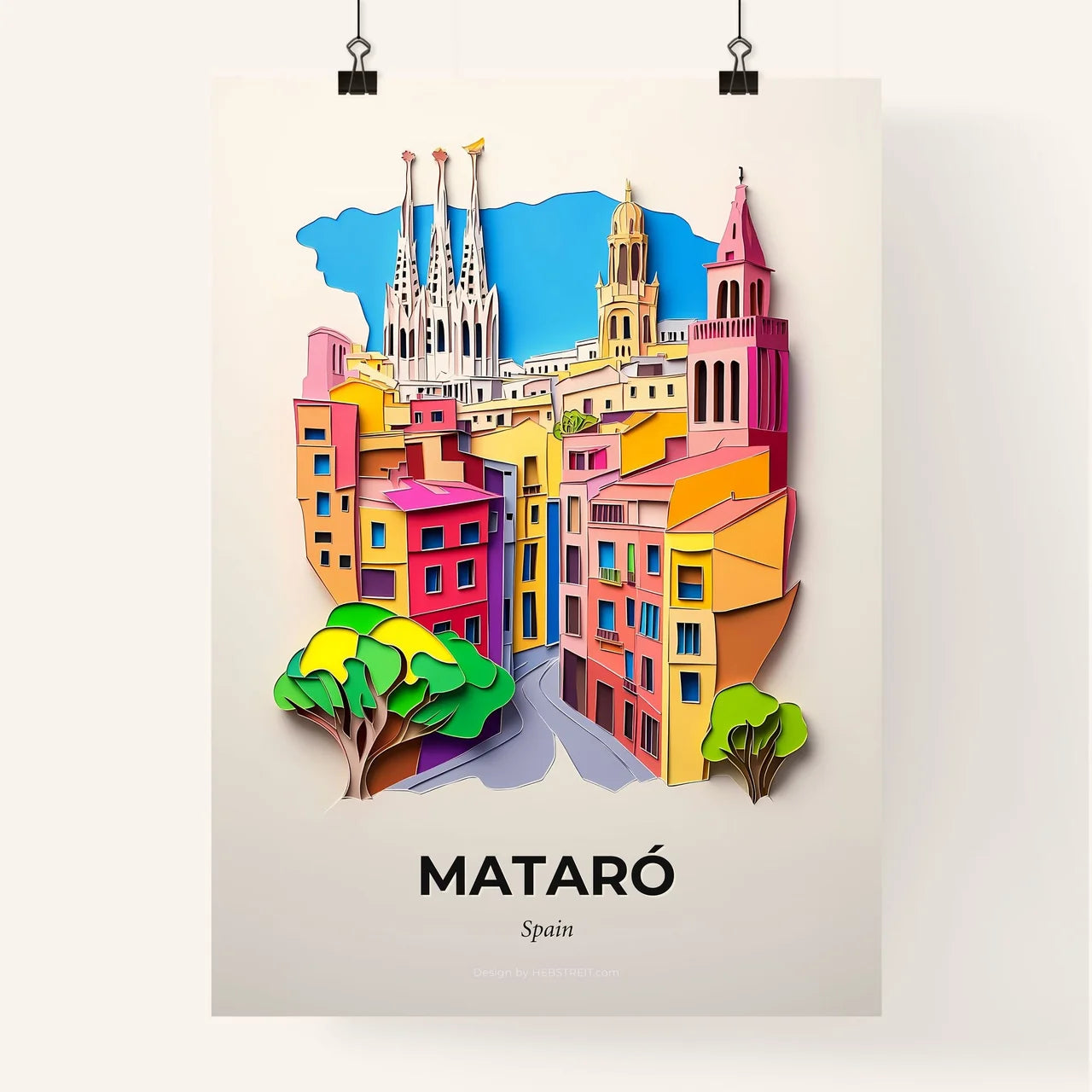 Vivid Mataró, Spain, Colorful Poster