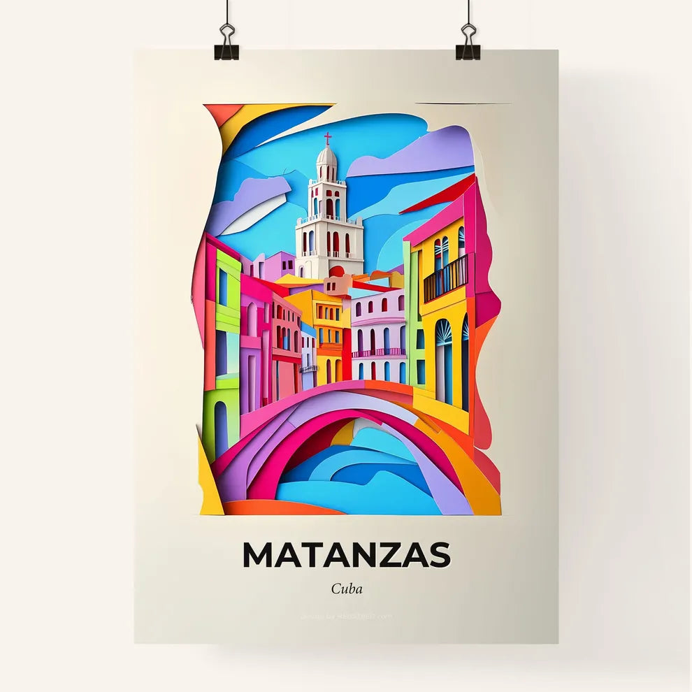Vivid Matanzas, Cuba, Colorful Poster