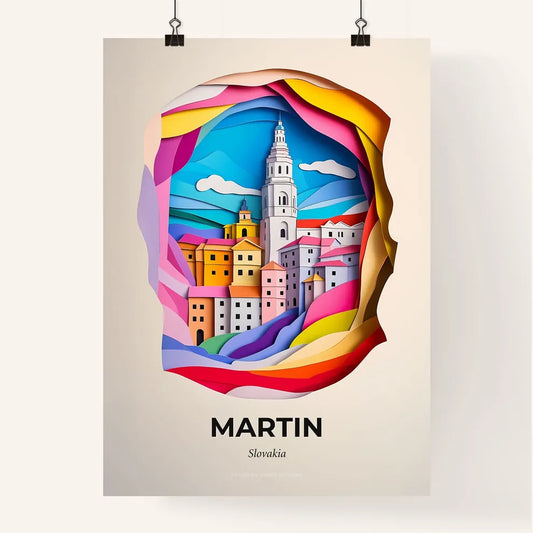 Vivid Martin, Slovakia, Colorful Poster