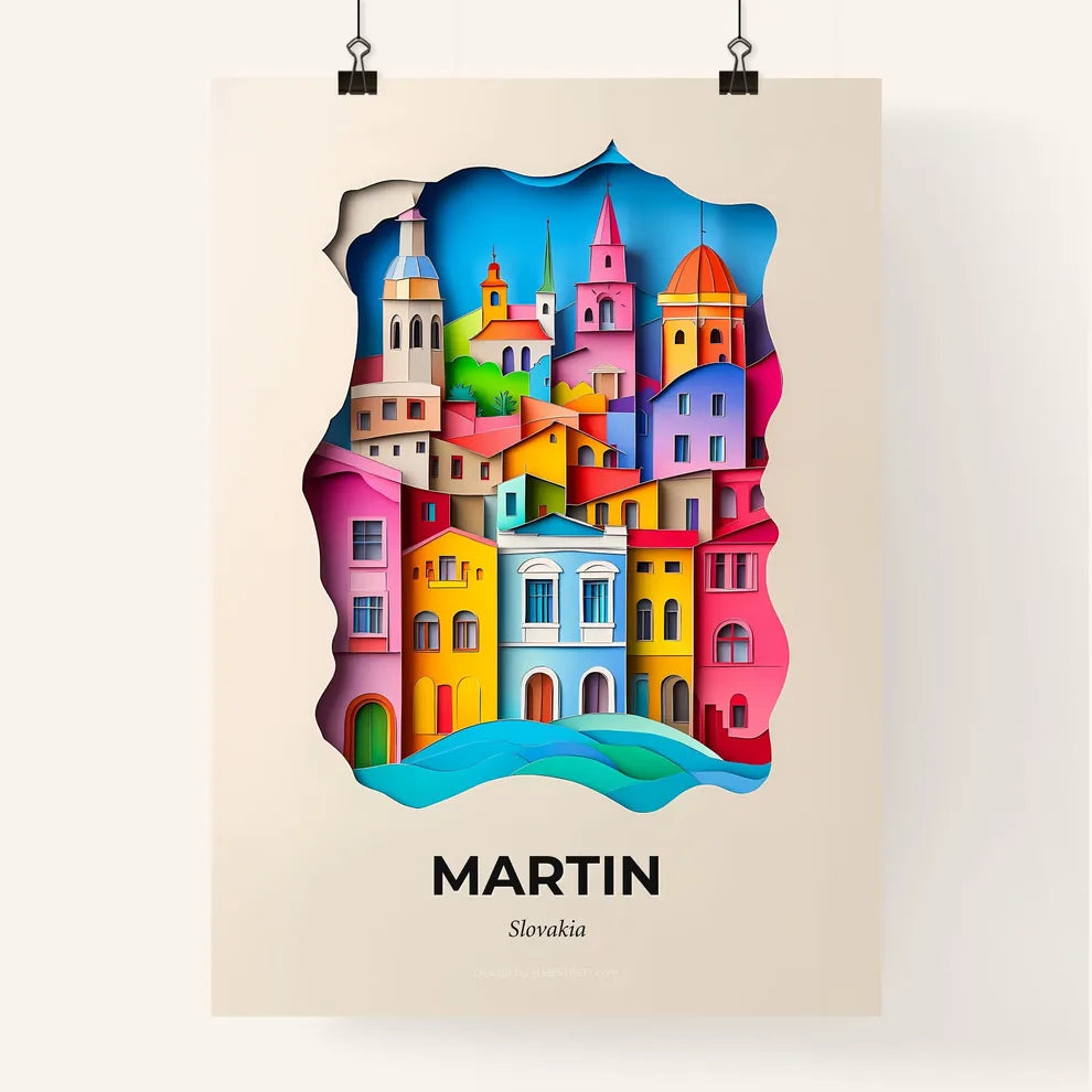 Vivid Martin, Slovakia, Colorful Poster