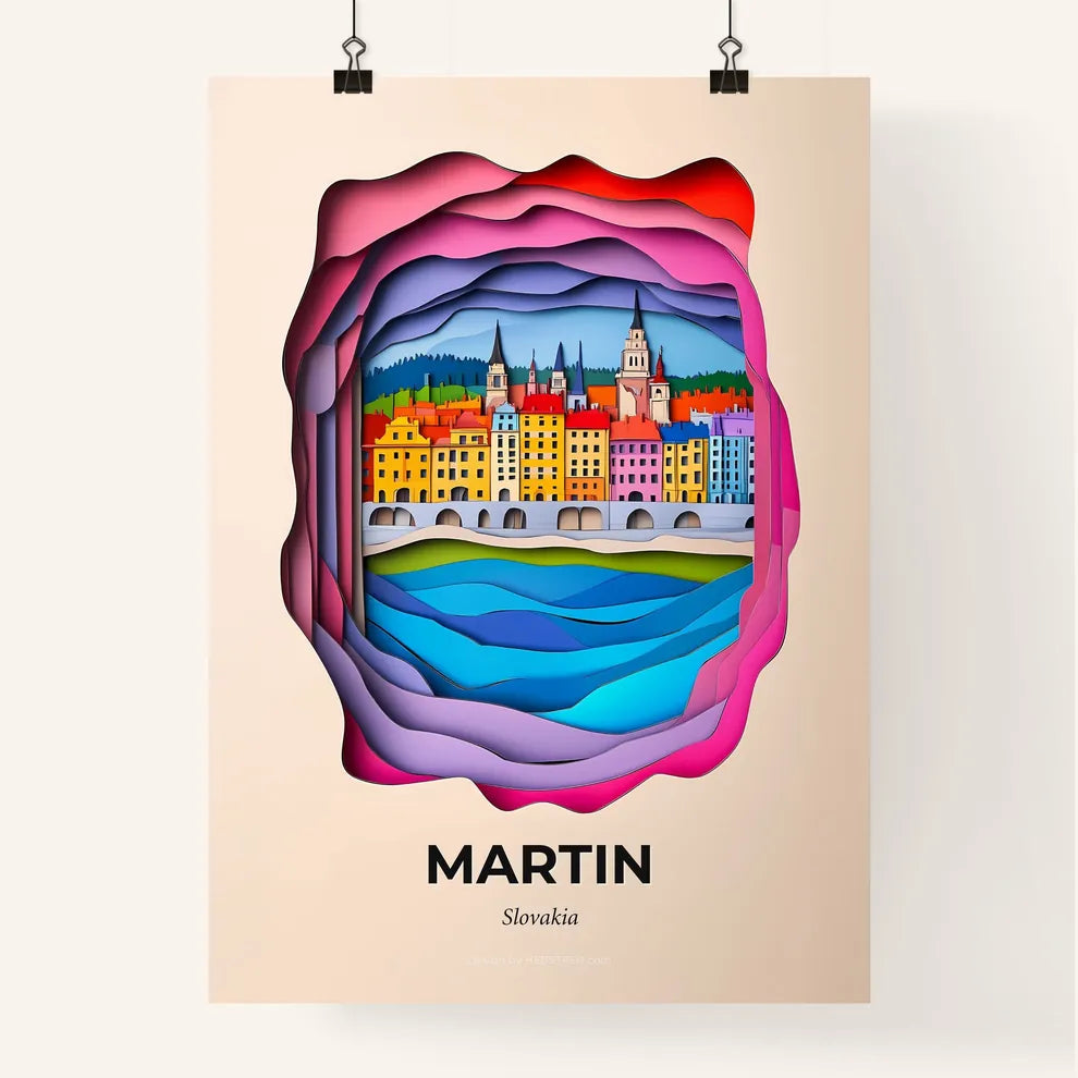 Vivid Martin, Slovakia, Colorful Poster
