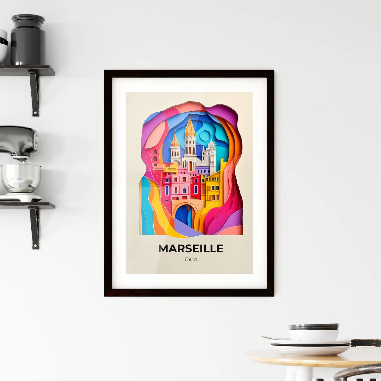 Vivid Marseille, France, Framed Wall Art