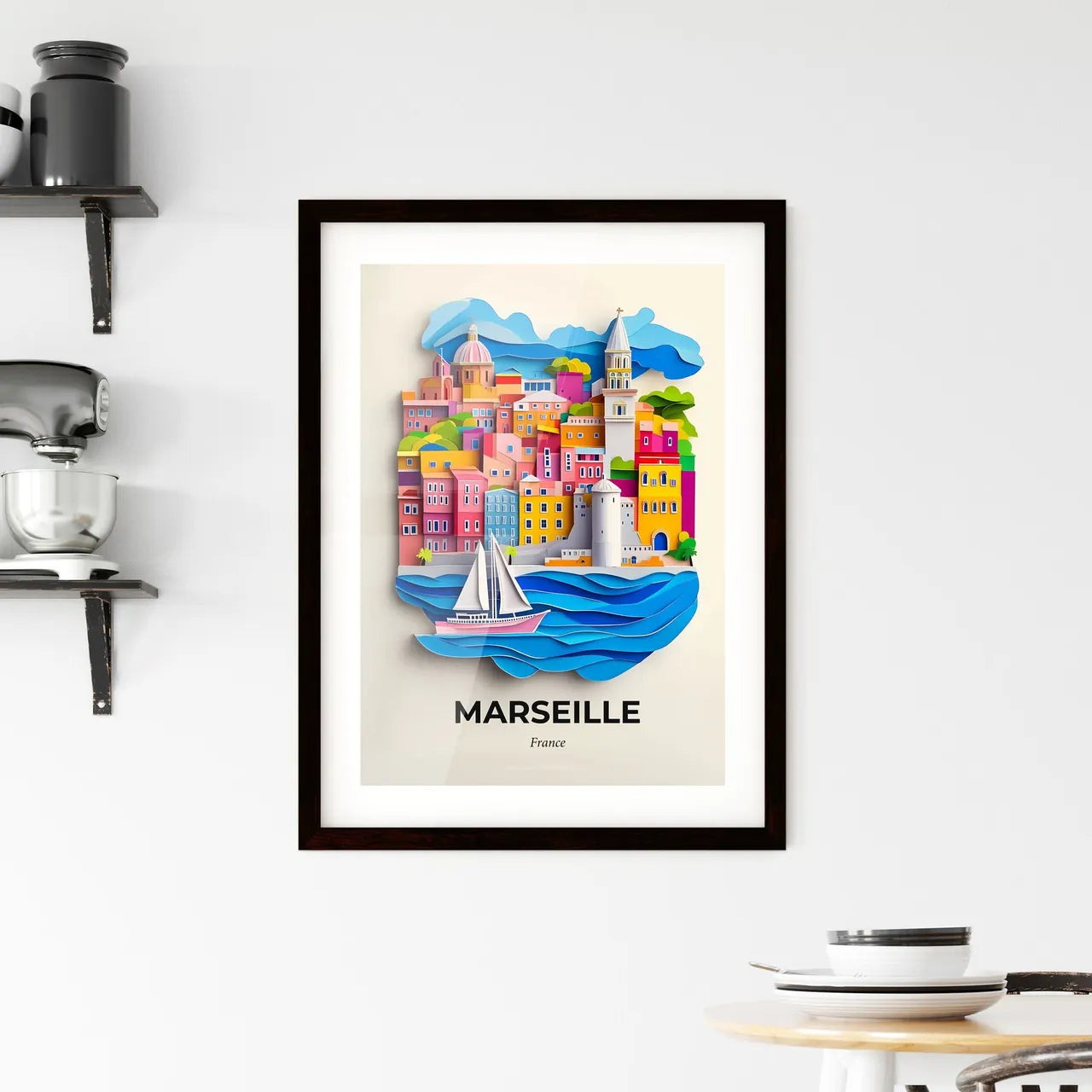 Vivid Marseille, France, Framed Wall Art