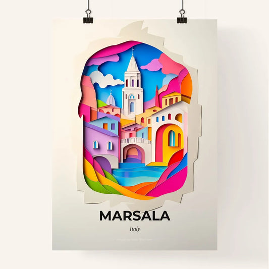 Vivid Marsala, Italy, Colorful Poster