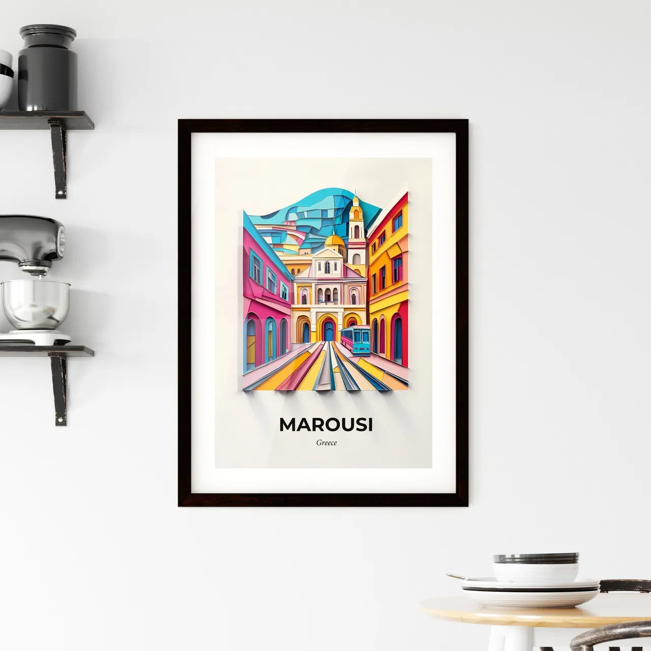 Vivid Marousi, Greece, Framed Wall Art