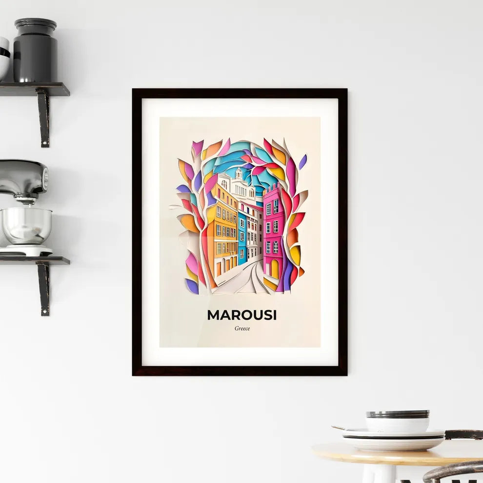 Vivid Marousi, Greece, Framed Wall Art