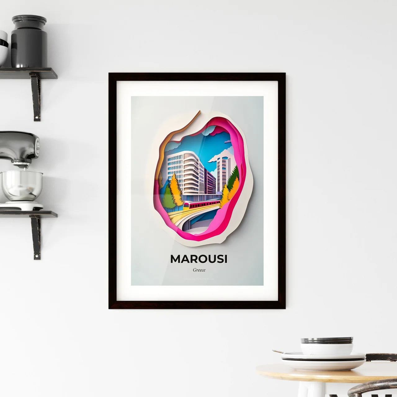 Vivid Marousi, Greece, Framed Wall Art